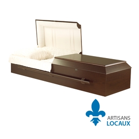 Wood chipboard casket mocha