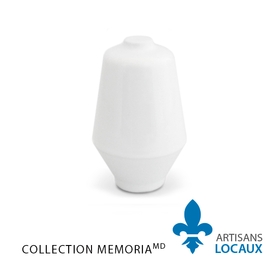 White ceramic keepsake urn