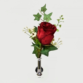 Rose rouge pour vase à niche