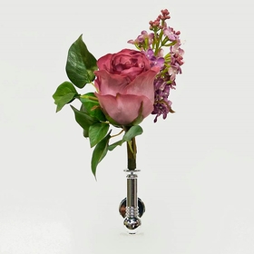 Rose and lilac for niche vase