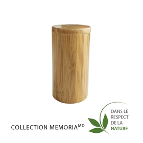Cylinder bamboo keepsake urn
